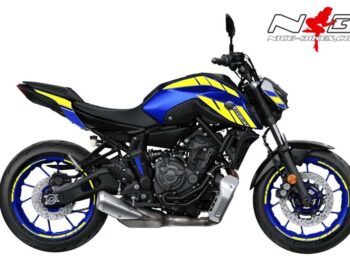 Foliendesign YAMAHA MT07 B.j. 2021 Neon Yellow