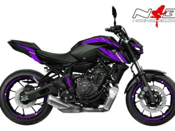 Foliendesign YAMAHA MT07 B.j. 2021 Manga Violett
