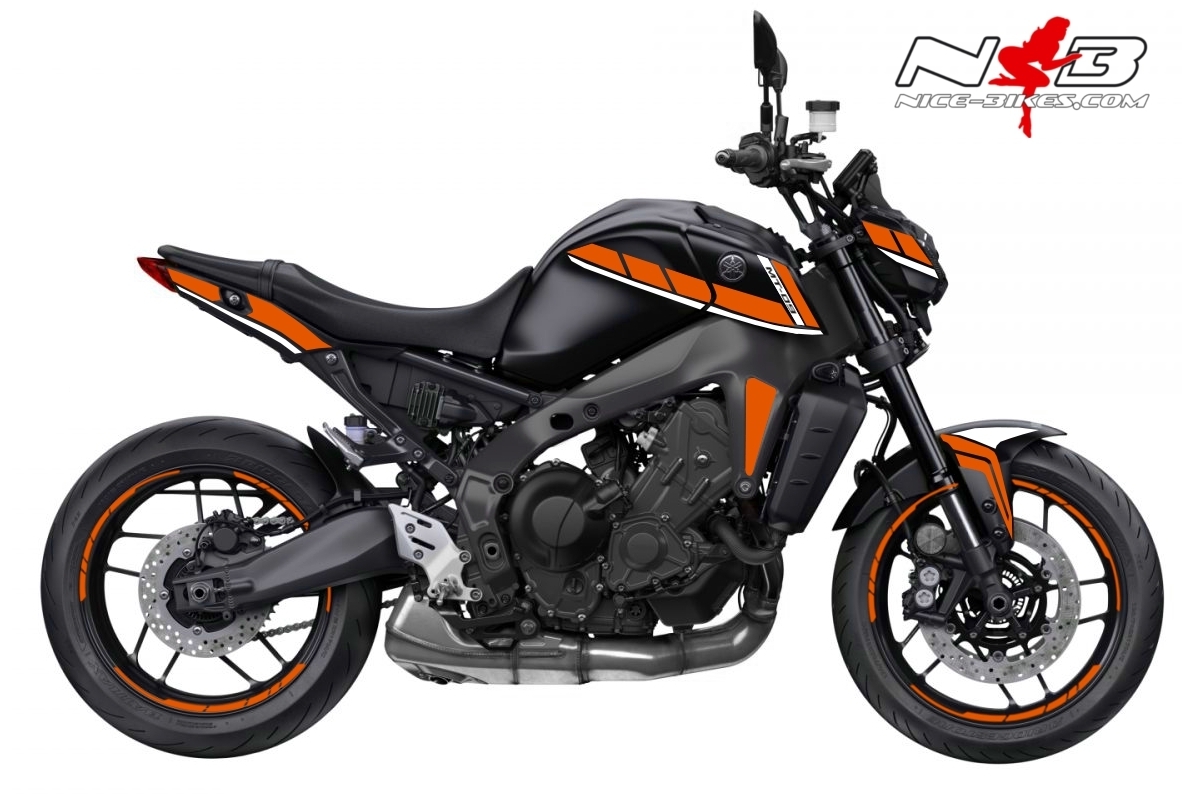 Motorrad Foliendesigns und Dekore - Foliendesign YAMAHA MT09 B.j. 2021 Evil Orange - Y.MT09.21.S.034 Evil Orange Foliendesign YAMAHA MT09 B.j. 2021 Evil Orange