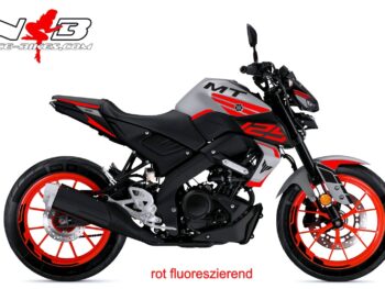 Foliendesign YAMAHA MT125 Bj. Racing Red Fluo
