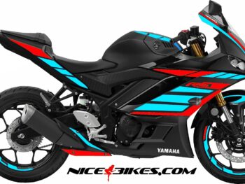 R3 Dekor Racing Red - Light Blue