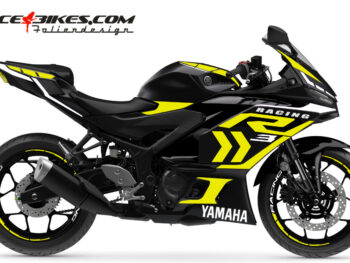 Foliendesign Yamaha R3 Hornet Yellow