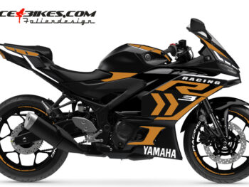 Foliendesign Yamaha R3 Olympic Gold