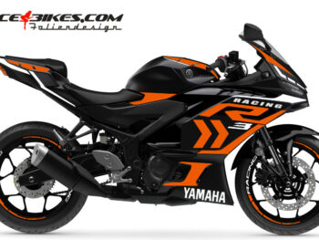 Foliendesign Yamaha R3 Evil Orange