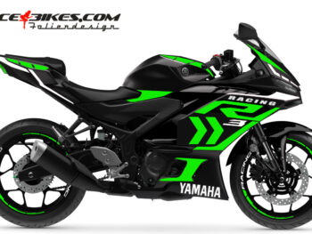 Foliendesign Yamaha R3 Limegreen