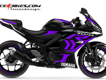 Foliendesign Yamaha R3 Manga Violett