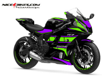 Foliendesign Yamaha R7 Manga Violett -  Limegreen