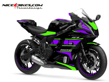 Foliendesign Yamaha R7 Limegreen - Manga Violett