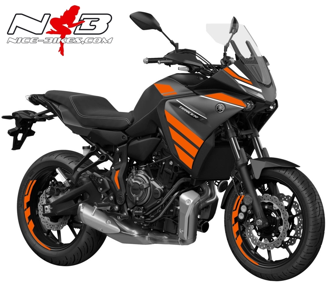 Motorrad Foliendesigns und Dekore - Foliendesign YAMAHA MT07 Tracer B.j. 2021 Evil Orange - Y.TR7 .21.S.034 Evil Orange Foliendesign YAMAHA MT07 Tracer B.j. 2021 Evil Orange