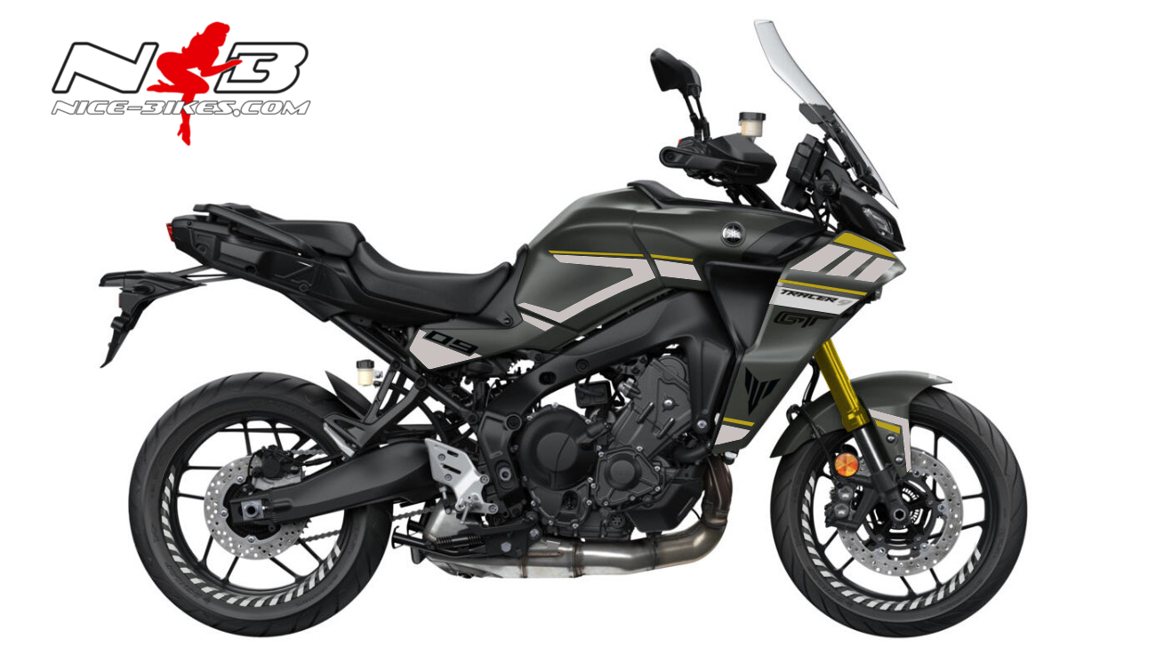 Motorrad Foliendesigns und Dekore - Foliendesign YAMAHA MT-09 Tracer Silbersee 2022 - Y.TR9 .22.066 Silbersee Foliendesign YAMAHA MT-09 Tracer Silbersee 2022