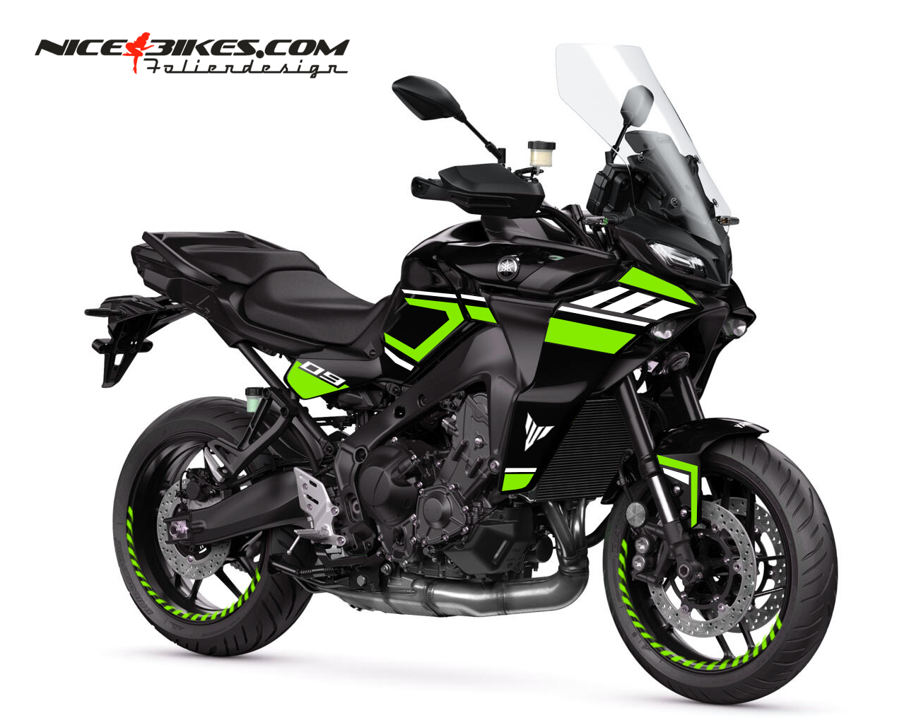 Motorrad Foliendesigns und Dekore - Foliendesign MT09 Tracer Limegreen - Y.Tracer9.23.064 Limegreen Foliendesign MT09 Tracer Limegreen