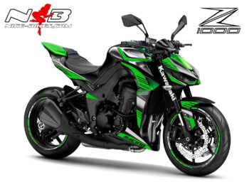 Z1000 Foliendekor limegreen / alu gebürstet
