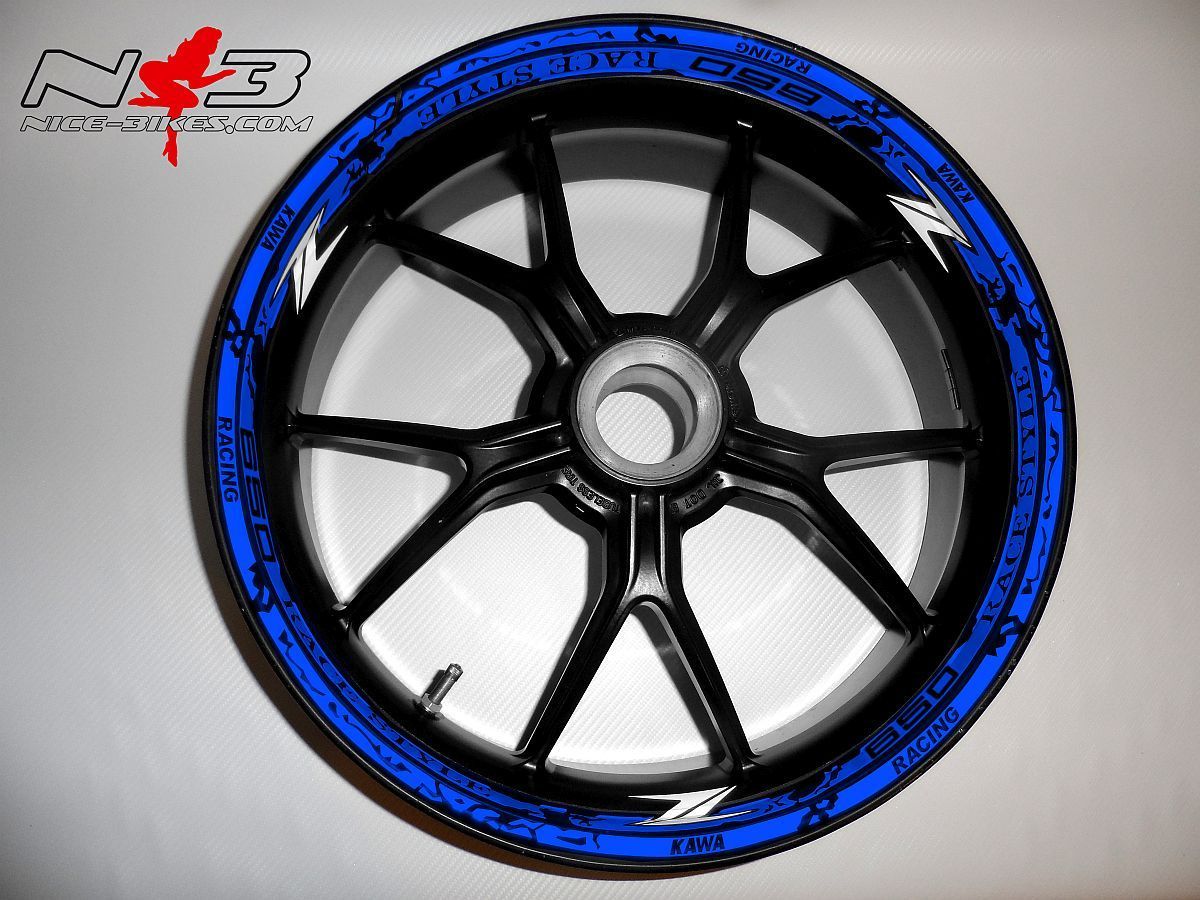 Motorrad Foliendesigns und Dekore - RACE STYLE Z650 blau - Z650 blau RACE STYLE Z650 blau