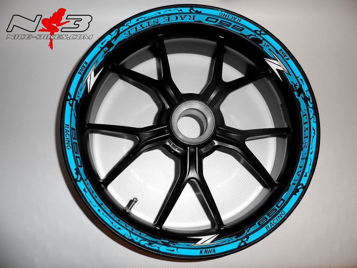 Motorrad Foliendesigns und Dekore - RACE STYLE Z650 hellblau - Z650 hellblau RACE STYLE Z650 hellblau