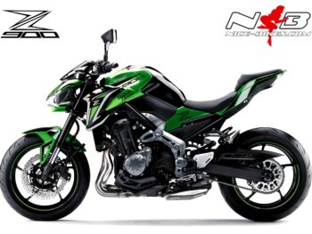 Z900 Candy Lime Green / Foliendekor schwarz glänzend / silber