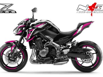 Z900 schwarz / Foliendekor pink-weiß