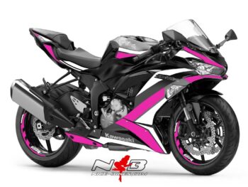 ZX6R Foliendekor pink für schwarzer Maschine