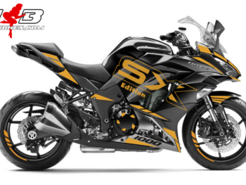 Motorrad Foliendesigns und Dekore - Shop - black gold Z1000SX Dekor gold auf schwarzer Maschine