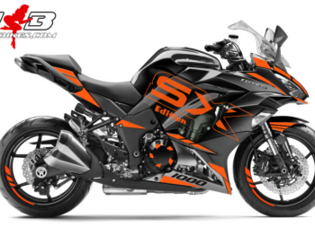 Motorrad Foliendesigns und Dekore - Shop - black orange Z1000SX Dekor orange auf schwarzer Maschine