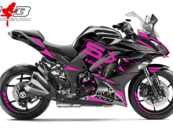 Motorrad Foliendesigns und Dekore - Shop - black pink Z1000SX Dekor pink auf schwarzer Maschine