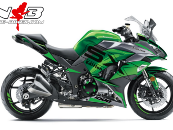 Motorrad Foliendesigns und Dekore - Shop - greennb Z1000SX Dekor schwarz auf grüner Maschine