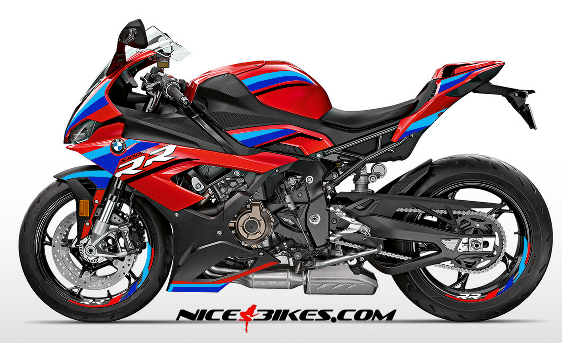 Motorrad Foliendesigns und Dekore - S1000RR EDITION Motorsport für Racingred Maschine 2019 - rot Motorsport S1000RR EDITION Motorsport für Racingred Maschine 2019