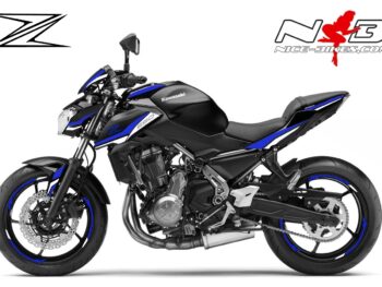 Z650 schwarz / Foliendekor blau-weiß