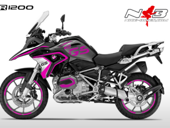 BMW GS Edition pink auf schwarzer Maschine 2018