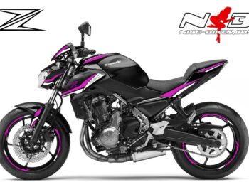 Z650 schwarz / Foliendekor pink-weiß