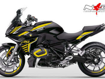 Motorrad Foliendesigns und Dekore - Shop - schwarz gelb 1 BMW R1250RS Edition gelb auf schwarzer Maschine 2019/20