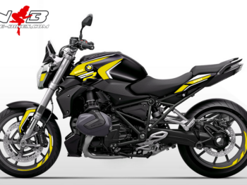 Motorrad Foliendesigns und Dekore - Shop - schwarz gelb BMW R1250R Edition gelb auf schwarzer Maschine 2019