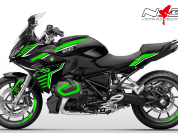 Motorrad Foliendesigns und Dekore - Shop - schwarz limegreen 1 BMW R1250RS Edition limegreen auf schwarzer Maschine 2019/20
