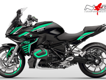 Motorrad Foliendesigns und Dekore - Shop - schwarz mint 1 BMW R1250RS Edition mint auf schwarzer Maschine 2019/20