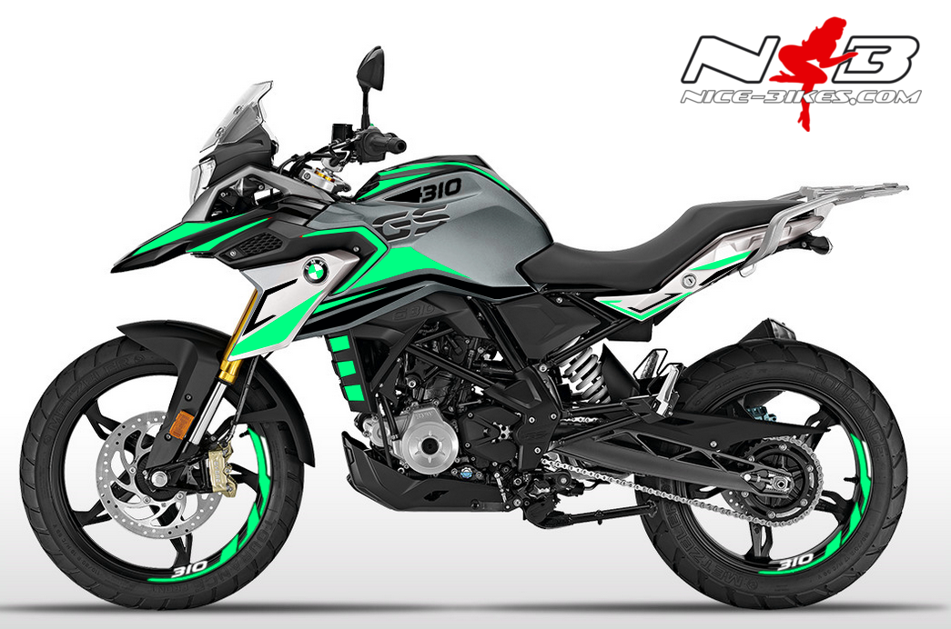 Motorrad Foliendesigns und Dekore - G310GS Dekorsatz mint auf schwarzer Machine 2019/20 - schwarz mint 3 G310GS Dekorsatz mint auf schwarzer Machine 2019/20