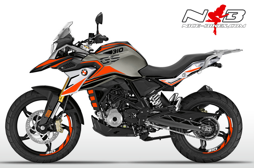 Motorrad Foliendesigns und Dekore - G310GS Dekorsatz orange auf schwarzer Machine 2019/20 - schwarz orange 3 G310GS Dekorsatz orange auf schwarzer Machine 2019/20