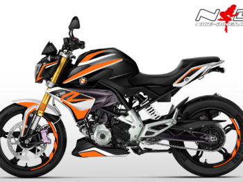 Motorrad Foliendesigns und Dekore - Shop - schwarz orange 4 G310R Dekorsatz orange auf schwarzer Machine 2019