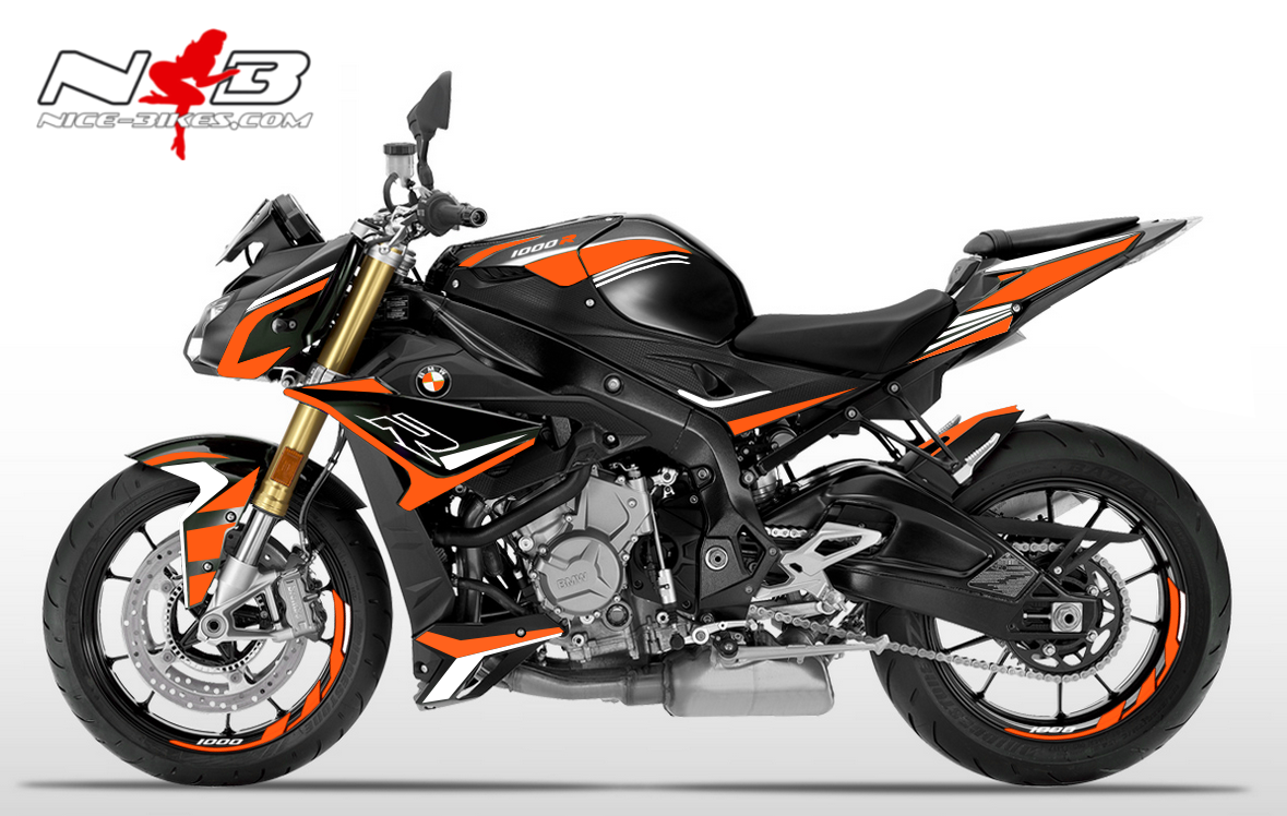 Motorrad Foliendesigns und Dekore - S1000R EDITION orange/weiß für Blackstorm metallic Maschine 2019/20 - schwarz orange 5 S1000R EDITION orange/weiß für Blackstorm metallic Maschine 2019/20