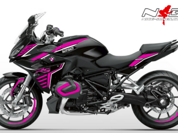 Motorrad Foliendesigns und Dekore - Shop - schwarz pink 1 BMW R1250RS Edition pink auf schwarzer Maschine 2019/20