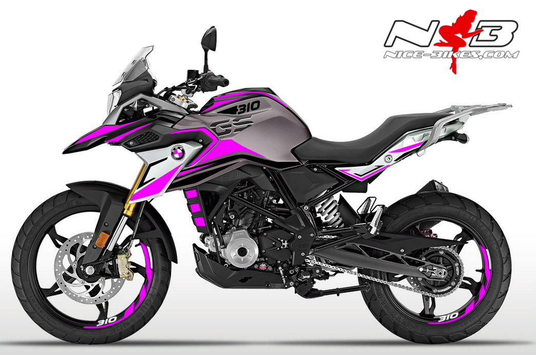 Motorrad Foliendesigns und Dekore - G310GS Dekorsatz pink auf schwarzer Machine 2019/20 - schwarz pink 3 G310GS Dekorsatz pink auf schwarzer Machine 2019/20