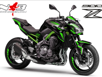 Z900 schwarz-grün / Foliendekor limegreen 2018