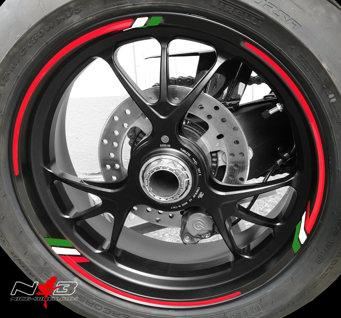 Motorrad Foliendesigns und Dekore - Zeus Felgendekor Tricolor 1 - tricolor1 Zeus Felgendekor Tricolor 1