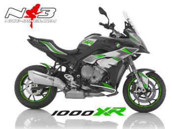 BMW S1000XR EDITION limegreen auf weißer Maschine 2017-18