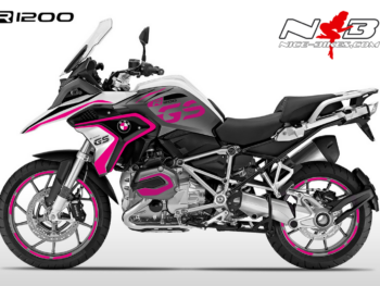 BMW GS Edition pink auf weißer Maschine 2018